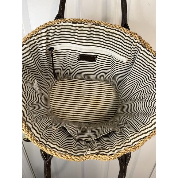 J.Crew Straw & Leather Basket Tote Bag - Picture 5 of 6